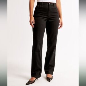 Abercrombie & Fitch Curve Love Ultra High Rise 90s Straight Jean